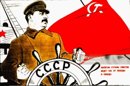 Soviet poster: Stalin the Helmsman