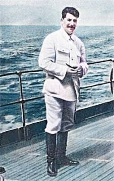 Stalin aboard the cruiser 'Chervon Ukraine' on July 25, 1929