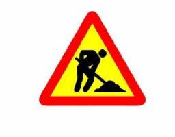 Men At Work traffic sign